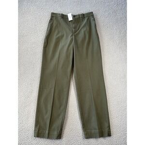 Spanx Twill Pants Womens XL Tall 30" Inseam Straight Leg Dark Pine Green NWT